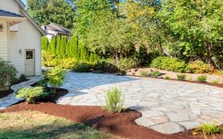 Natural stone patio