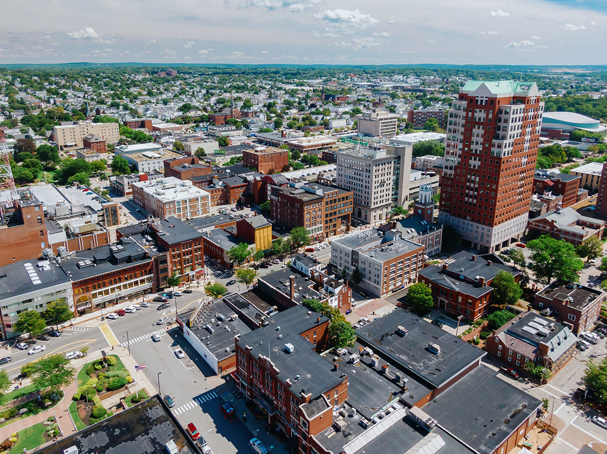 Aerial view of Manchester New Hampshire