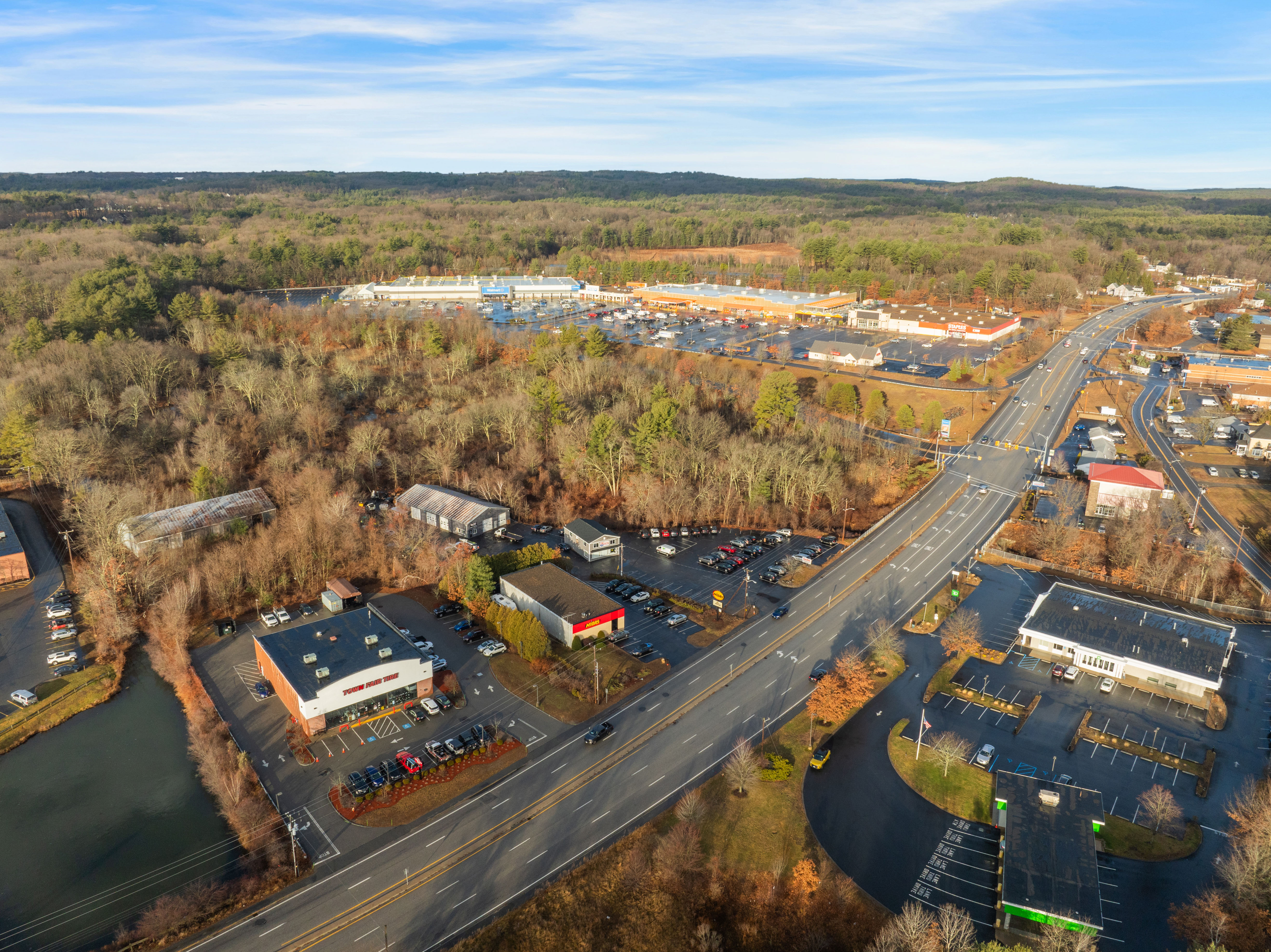 Aerial view of Nashua, New Hampshire